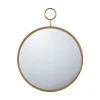CC Home Furnishings 28.25 Gold Modern Style Framed Round Wall Mounted Mirror Decor