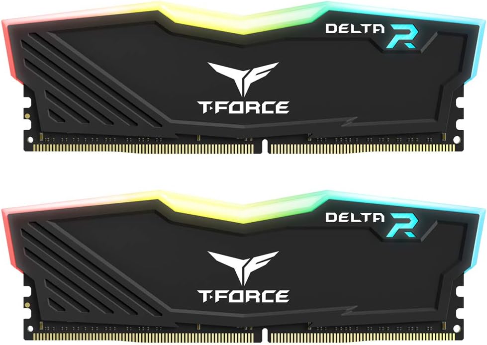 TEAMGROUP T-Force Delta RGB DDR5 32GB Kit (2x16GB) 6400MHz (PC5-51200) CL40 Desktop Memory Module Ram (White) for Z690 – FF4D532G6400HC40BDC01