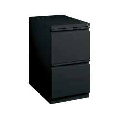 Staples 2-Drawer Vertical File Cabinet Locking Letter Black 19.88D 375804